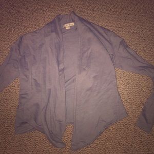 High-low open sweater